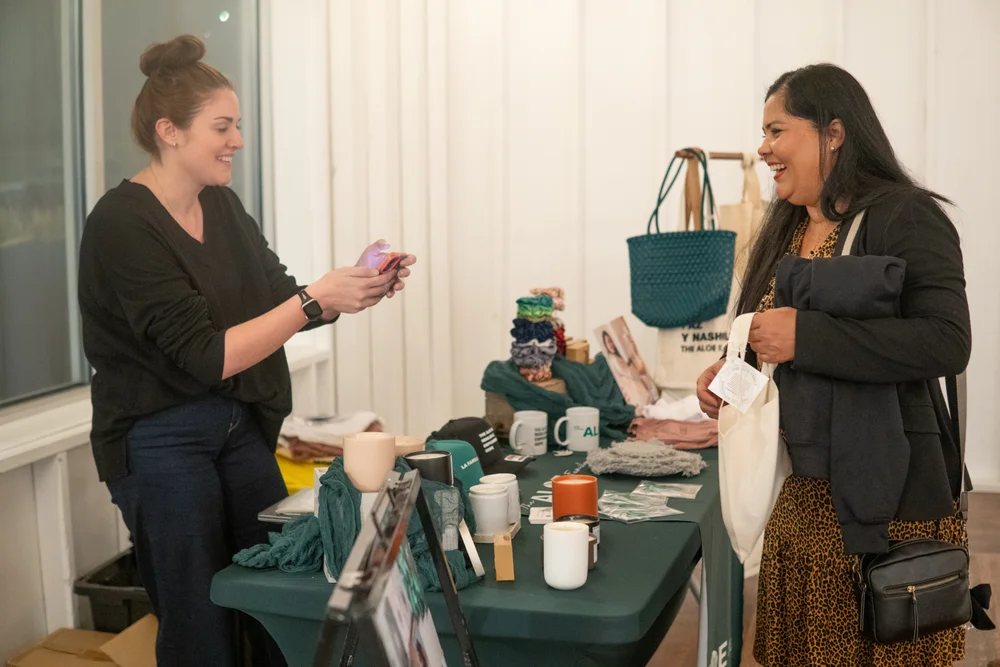 Event guest shopping at a booth at 14TENN in Nashville
