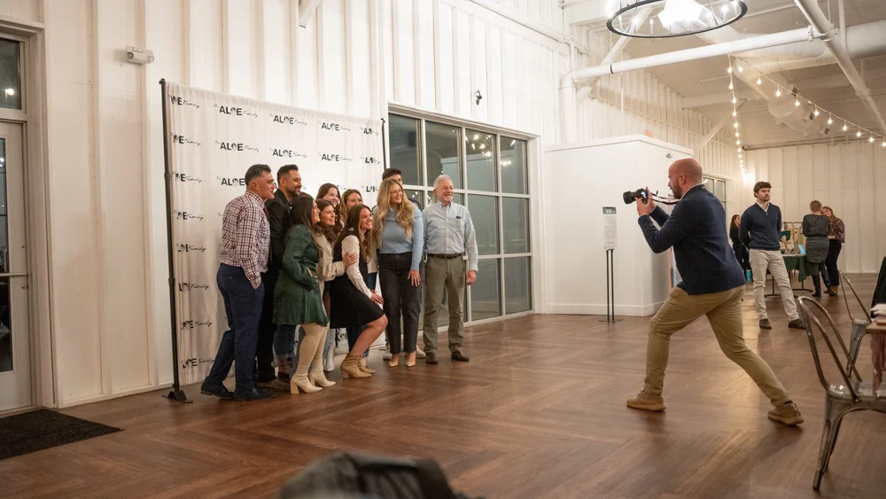 Guests taking photos at a photo booth at 14TENN in Nashville