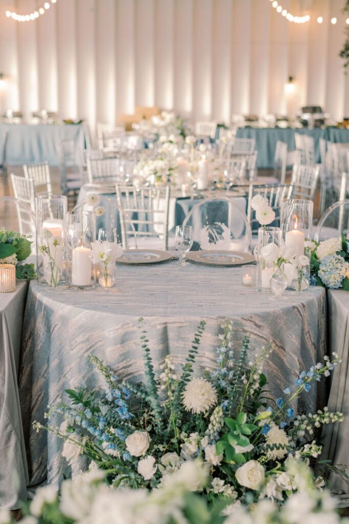 A decorate table setting at a Nashville wedding at 14TENN