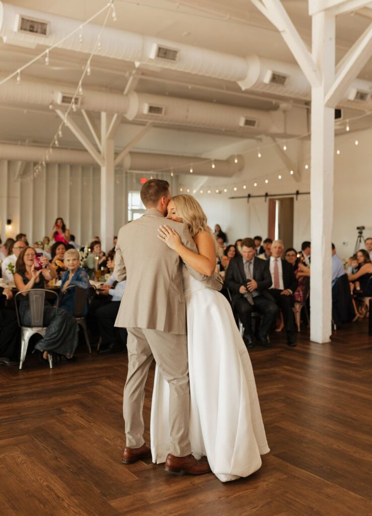 Bride and groom first dance