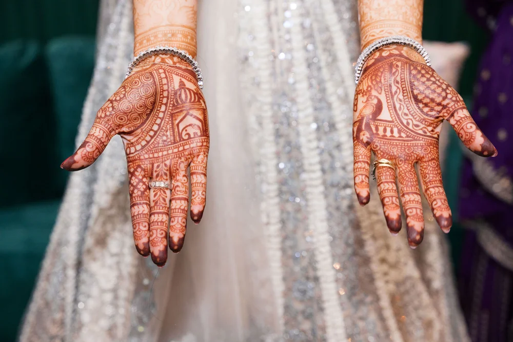 Henna on a bride's hands