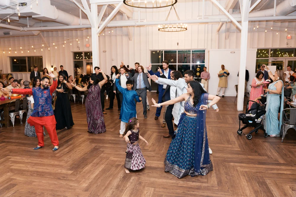 Wedding reception dancing