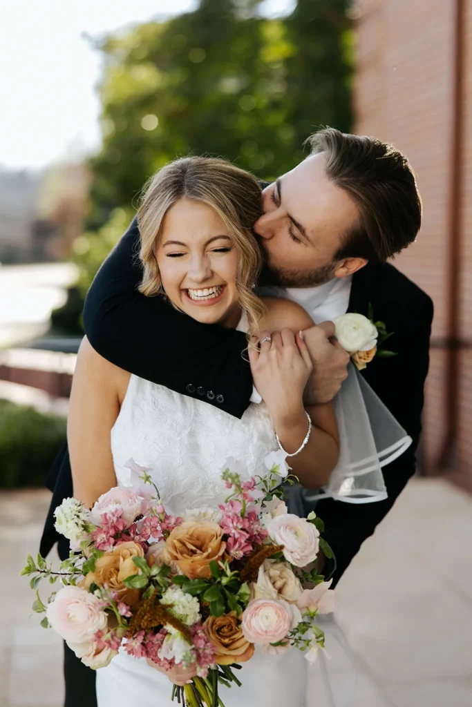 Bride and groom wedding portraits