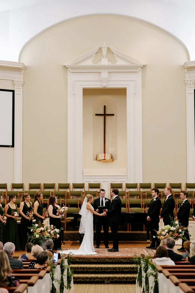 Bride and groom wedding ceremony