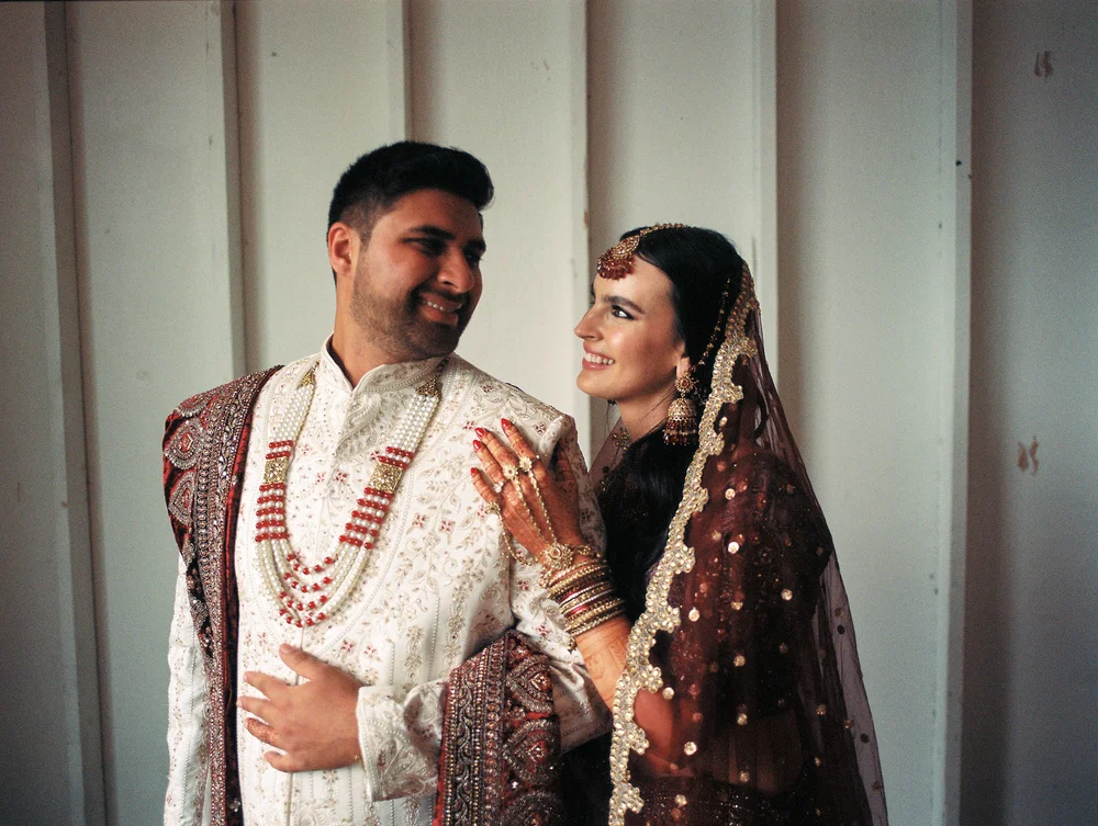 Indian bride and groom portraits