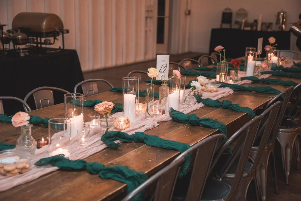 Wedding reception tables