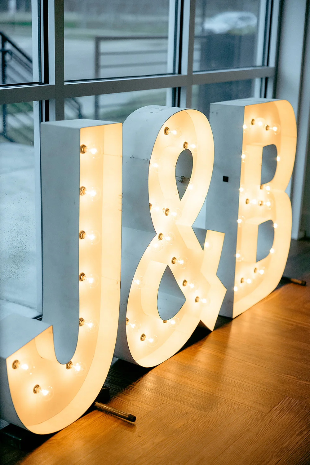 Giant neon letters at 14TENN in Nashville