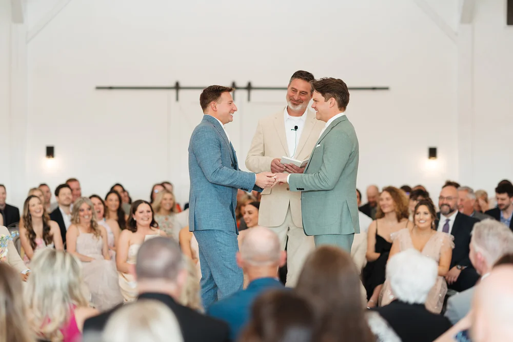 LGBTQ+ grooms saying their vows at 14TENN in Nashville TN